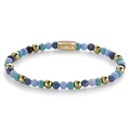 REBEL & ROSE REBEL & ROSE Armband | Winter Blues | Goudkleurig ion-plated | 4 mm