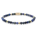 REBEL & ROSE REBEL & ROSE Armband | Midnight Blue | Goudkleurig ion-plated | 4 mm