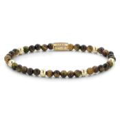 REBEL & ROSE REBEL & ROSE Armband | Tiger Lily | Goudkleurig ion-plated | 4 mm | RR-40045-G