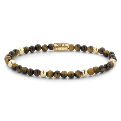 REBEL & ROSE REBEL & ROSE Armband | Tiger Lily | Goudkleurig ion-plated | 4 mm | RR-40045-G