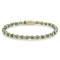REBEL & ROSE REBEL & ROSE Armband | Mix Glass Rocks Secret Garden Gold | 4 mm