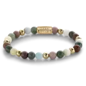 REBEL & ROSE REBEL & ROSE Armband | Spring Shine | Goudkleurig ion-plated | 6 mm | RR-60077-G