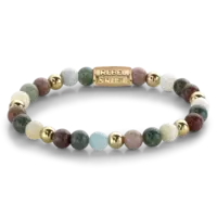 REBEL & ROSE REBEL & ROSE Armband | Spring Shine | Goudkleurig ion-plated | 6 mm
