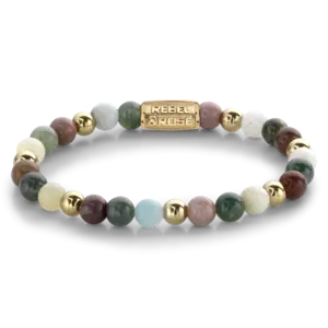 REBEL & ROSE REBEL & ROSE Armband | Spring Shine | Goudkleurig ion-plated | 6 mm