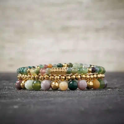 REBEL & ROSE REBEL & ROSE Armband | Spring Shine | Goudkleurig ion-plated | 6 mm | RR-60077-G