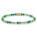 REBEL & ROSE REBEL & ROSE Armband | Green Morning Vibes | Goudkleurig ion-plated | 4 mm