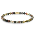 REBEL & ROSE REBEL & ROSE Armband | Indian Summer| Goudkleurig ion-plated | 4 mm