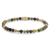 REBEL & ROSE REBEL & ROSE Armband | Indian Summer| Goudkleurig ion-plated | 4 mm | RR-40046-G