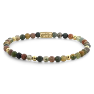 REBEL & ROSE REBEL & ROSE Armband | Indian Summer| Goudkleurig ion-plated | 4 mm