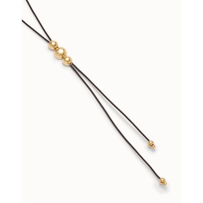 UNOde50 UNOde50  Ketting | SER INTREPIDA | LANGE KETTING | VERGULD | LEER | COL1998MARORO