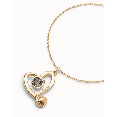 UNOde50 UNOde50  Ketting | SER EXPRESIVA | VERGULD | HART MET KRISTAL | COL1989NGRORO
