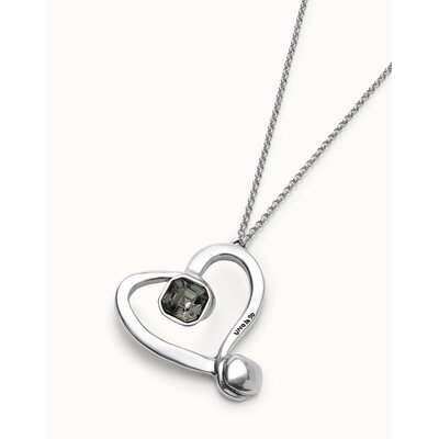 UNOde50 UNOde50  Ketting | SER EXPRESIVA | LANG | HART MET KRISTAL | COL1990NGRMTL