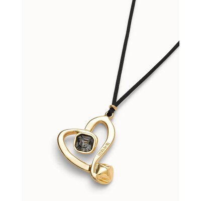 UNOde50 UNOde50  Ketting | SER EXPRESIVA | VERGULD | HART MET KRISTAL | COL2012NGRORO