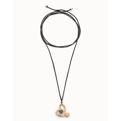 UNOde50 UNOde50  Ketting | SER EXPRESIVA | VERGULD | HART MET KRISTAL | COL2012NGRORO