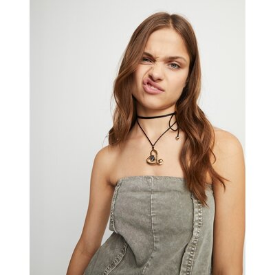 UNOde50 UNOde50  Ketting | SER EXPRESIVA | VERGULD | HART MET KRISTAL | COL2012NGRORO