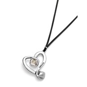 UNOde50 UNOde50  Ketting | SER EXPRESIVA | HART MET WIT KRISTAL | COL2012CRSMTL
