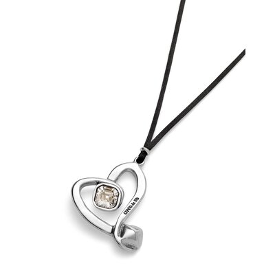 UNOde50 UNOde50  Ketting | SER EXPRESIVA | HART MET WIT KRISTAL | COL2012CRSMTL