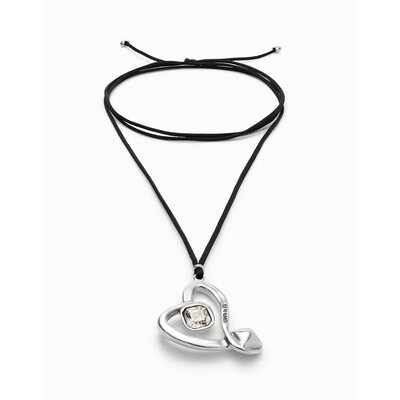 UNOde50 UNOde50  Ketting | SER EXPRESIVA | HART MET WIT KRISTAL | COL2012CRSMTL