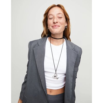 UNOde50 UNOde50  Ketting | SER EXPRESIVA | HART MET WIT KRISTAL | COL2012CRSMTL