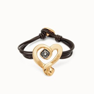 UNOde50 UNOde50 Armband | SER EXPRESIVA | VERGULD | ZWART HART | SS25
