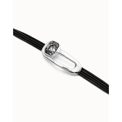 UNOde50 UNOde50 Armband | SER EXPRESIVA | LEER | ZWART KRISTAL | PUL2513NGRMTL