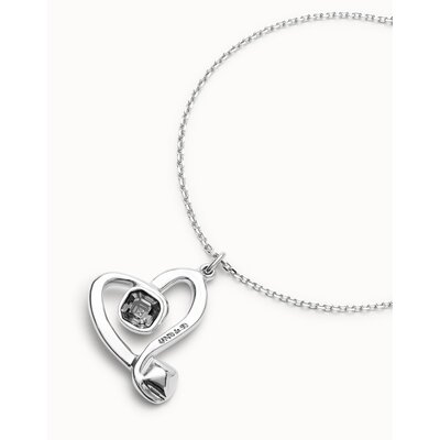 UNOde50 UNOde50  Ketting | SER EXPRESIVA | HART MET WIT KRISTAL | COL1989CRSMTL
