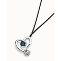 UNOde50 UNOde50  Ketting | SER EXPRESIVA |  HART MET BLAUW KRISTAL | SS25