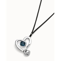 UNOde50 UNOde50  Ketting | SER EXPRESIVA |  HART MET BLAUW KRISTAL | SS25