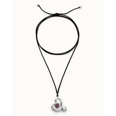 UNOde50 UNOde50  Ketting | SER EXPRESIVA | HART MET ROZE KRISTAL | COL2012RSAMTL