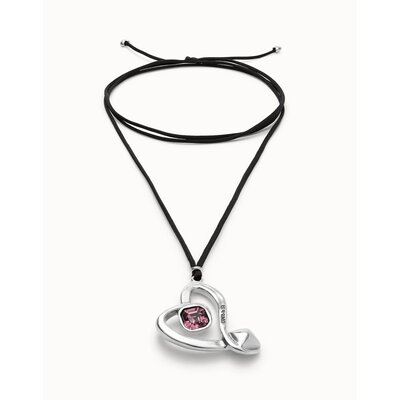 UNOde50 UNOde50  Ketting | SER EXPRESIVA | HART MET ROZE KRISTAL | COL2012RSAMTL