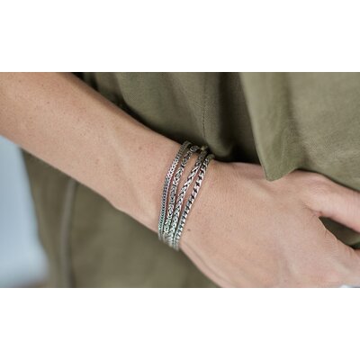 SILK Jewellery SILK Armband | 150 Armband Chevron | Zilver