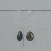 JEH JEWELS JEH JEWELS Oorbellen | Doortrek oorbel + Labradoriet drop | 21333