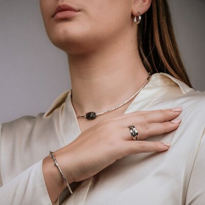 JEH JEWELS JEH JEWELS Ring | Ring 3 bandjes smal hamerslag | 21346