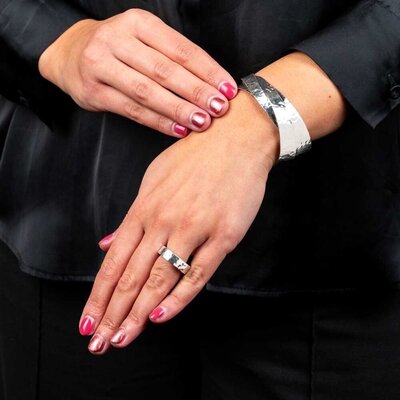 JEH JEWELS JEH JEWELS Ring | Ring zilver hamerslag flink | 21513