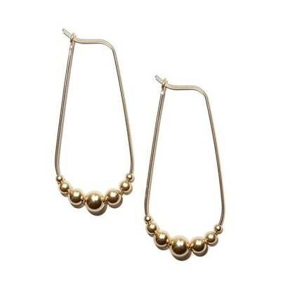 GNOES AMSTERDAM GNOES Oorbellen | Oorhangers met kralen | Goldfilled | 2486