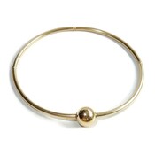 GNOES AMSTERDAM GNOES Armband | Flex armband met kraal | Goldfilled | BFLE2602