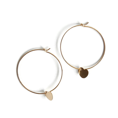 GNOES AMSTERDAM GNOES Oorbellen | Oorringen met hart bedel| Goldfilled | 2369