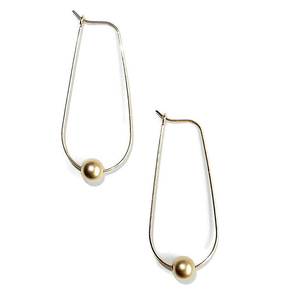 GNOES AMSTERDAM GNOES Oorbellen | Oorhangers met kraal | Goldfilled | 2448