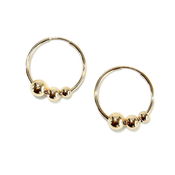 GNOES AMSTERDAM GNOES Oorbellen | Oorringen met kralen | Goldfilled | 2787