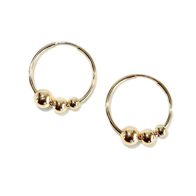 GNOES AMSTERDAM GNOES Oorbellen | Oorringen met kralen | Goldfilled | 2787