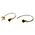 GNOES AMSTERDAM GNOES Oorbellen | Oorhangers met smaragdgroene steen | Goldfilled |1669
