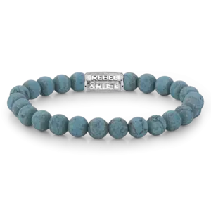 REBEL & ROSE REBEL & ROSE Armband | Matt Turquoise Delight | 8 mm