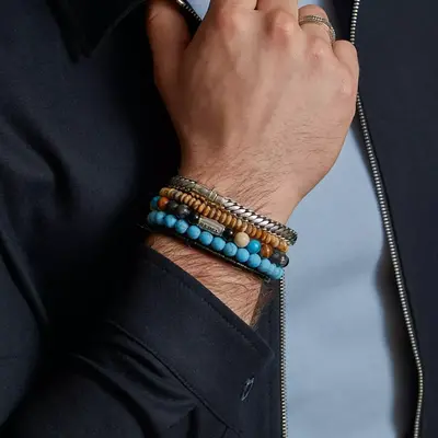 REBEL & ROSE REBEL & ROSE Armband | Matt Turquoise Delight | 8 mm