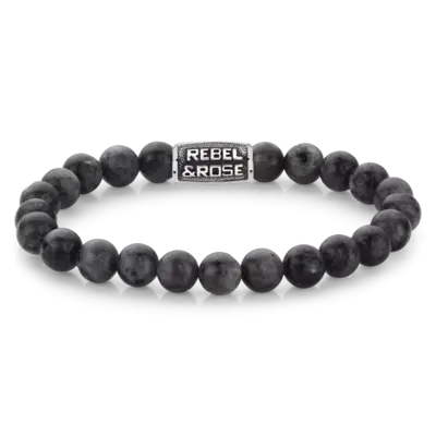 REBEL & ROSE REBEL & ROSE Armband | Grey Seduction Vintage | 8 mm
