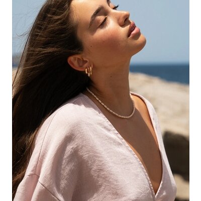 MIAB Jewels MIAB Oorbellen | Large Cheeky Click | Goldfilled