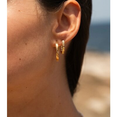 MIAB Jewels MIAB Oorbellen | Overlap Click | Goldfilled