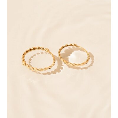 MIAB Jewels MIAB Oorbellen | Overlap Click | Goldfilled