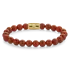REBEL & ROSE REBEL & ROSE Armband | Red Agate Gold | 8 mm