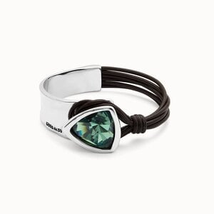 UNOde50 UNOde50 Armband | SER CAMALEONICA | LEER | GROEN KRISTAL | SS25