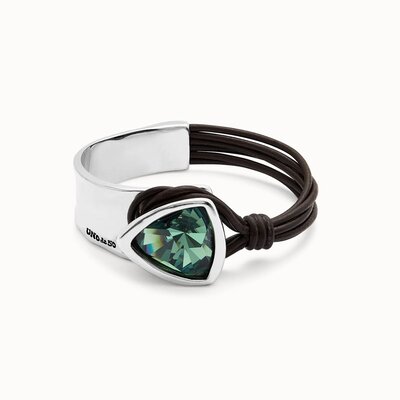 UNOde50 UNOde50 Armband | SER CAMALEONICA | LEER | GROEN KRISTAL | PUL2508VRDMTL